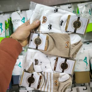 جوراب مچی زنونه  خرس میکس تم کرم حراج ویژه الکسیر (۱۲جفت)