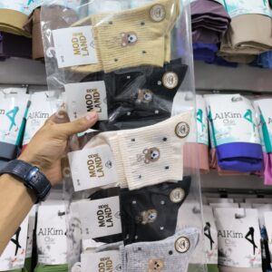 جوراب نیم ساق زنانه تدی خالدار mod land لادن (10جفتی)