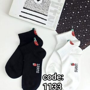 جوراب مچی زنانه پشت توت فرنگی کد 1133 لادن (۱۰جفتی)