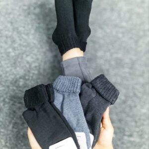 جوراب زنانه لب برگرد حوله ای زمستانی الوان مارک دانا (12جفتی)