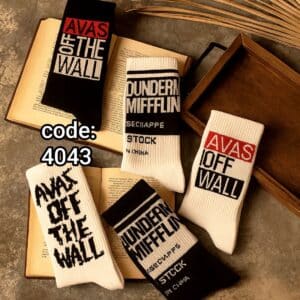 جوراب ساقدار زنانه طرح avas میکس کد 4043 لادن (10جفتی)