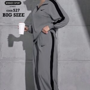 ست بلوز شلوار بگ سایزبزرگ ورزشی زنانه کد 527 ( تک عددی)