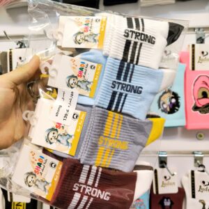 جوراب نیم ساق بچگانه 4 سایز استرنگ کد 139 شادی (12جفتی)