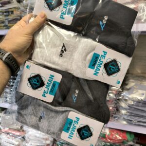 جوراب مردانه کلاسیک حراجی الوان مارک پژمان (۱۲تایی)