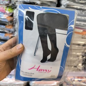 جوراب بلند کفدار نیمه ضخیم بالای زانو مشکی مارک هانی (1/40) (12جفتی)