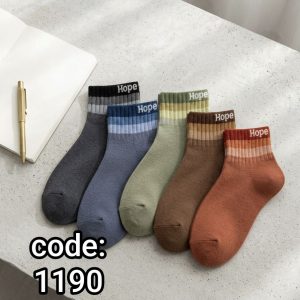 جوراب مچی زنانه هپ الوان کد 1190 لادن (۱۰ جفتی)